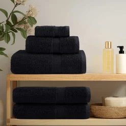 vidaXL 8-delige Handdoekenset SOLUND 600 g/m² zwart