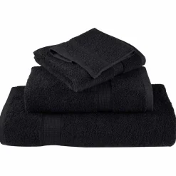 vidaXL 8-delige Handdoekenset SOLUND 600 g/m² zwart
