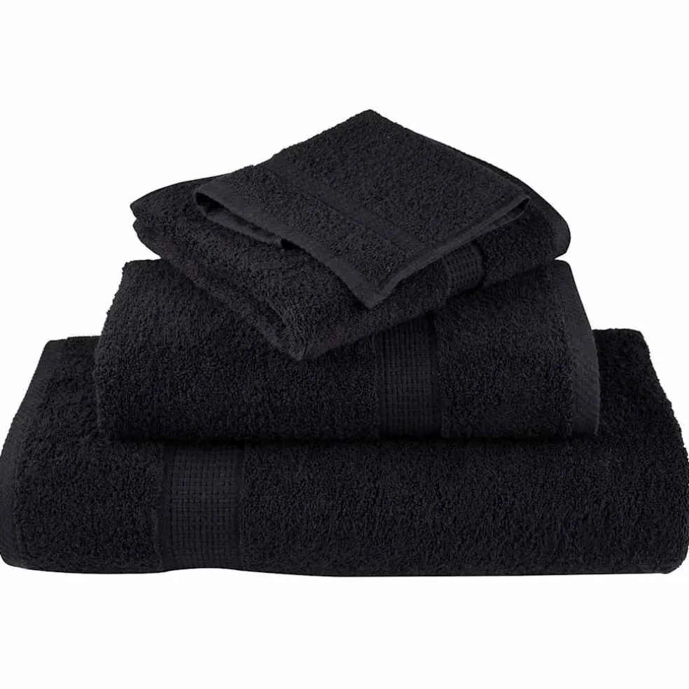 vidaXL 8-delige Handdoekenset SOLUND 600 g/m² zwart