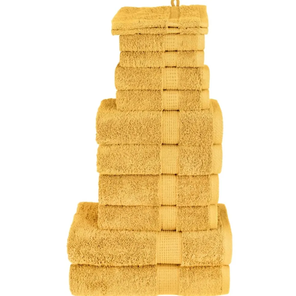 vidaXL 6-delige Handdoekenset SOLUND 600 g/m² wit