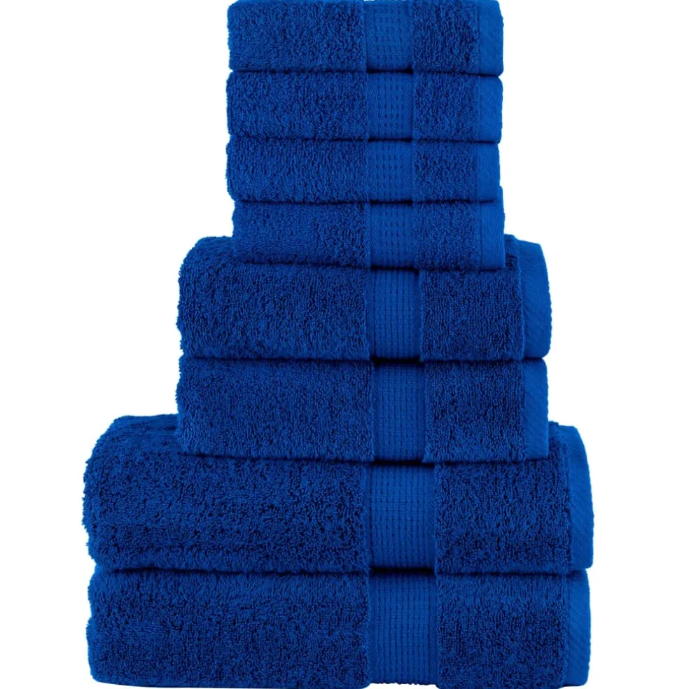 vidaXL 8-delige Handdoekenset SOLUND 600 g/m² blauw