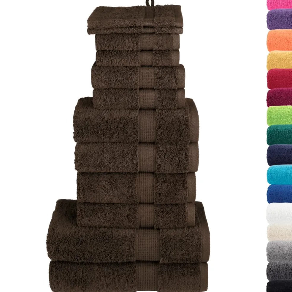 vidaXL 12-delige Handdoekenset SOLUND 600 g/m² groen