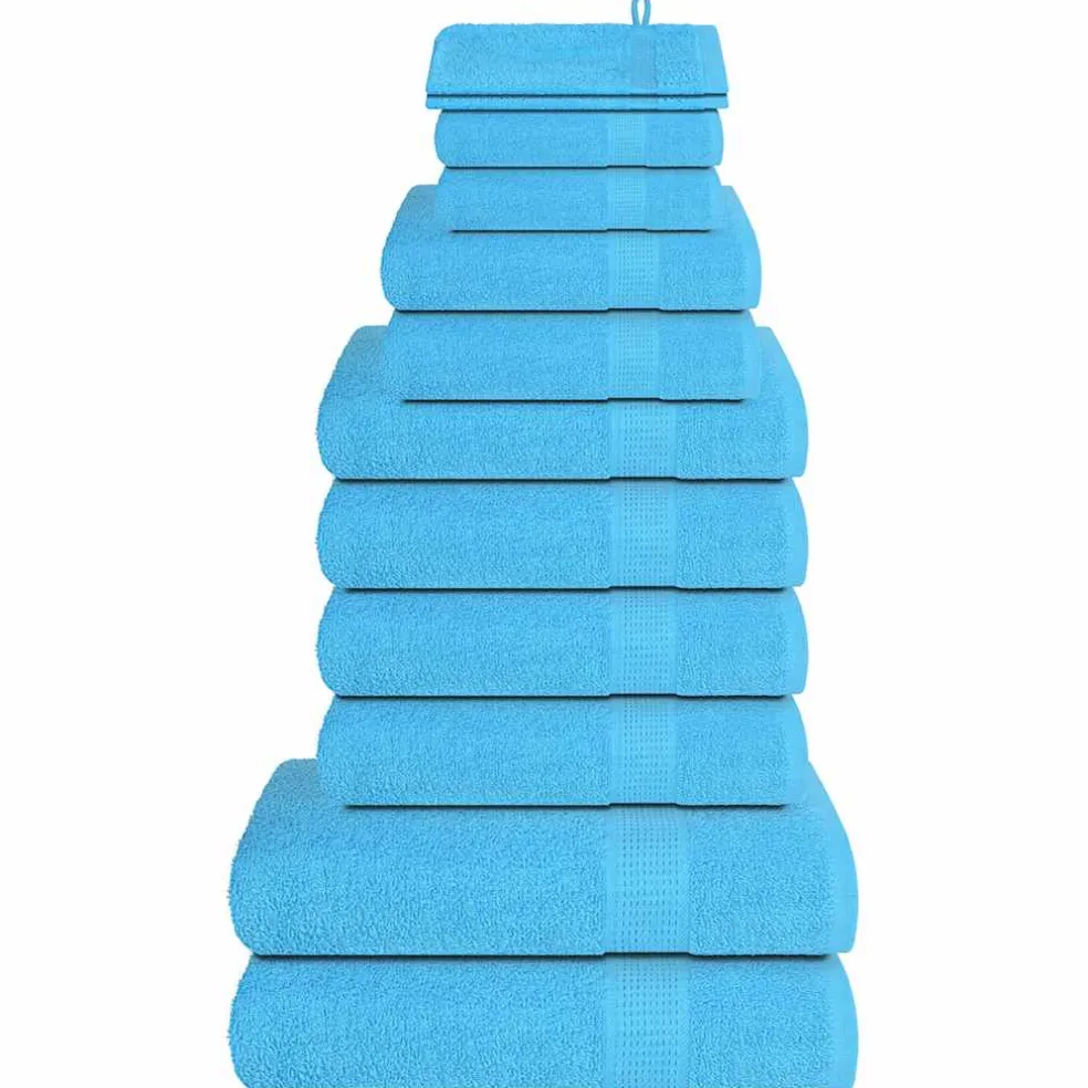 vidaXL 8-delige Handdoekenset SOLUND 600 g/m² turquoise