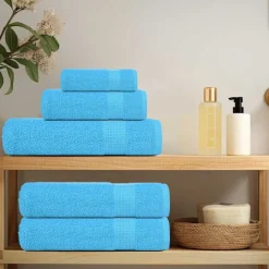 vidaXL 8-delige Handdoekenset SOLUND 600 g/m² turquoise
