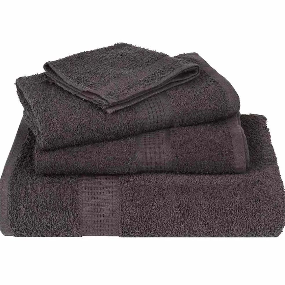 vidaXL 6-delige Handdoekenset FROGN 360 g/m² antraciet