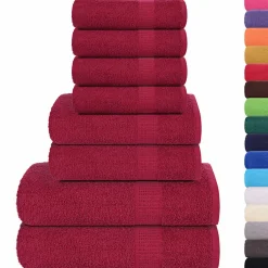 vidaXL 12-delige Handdoekenset SOLUND 600 g/m² crèmekleurig