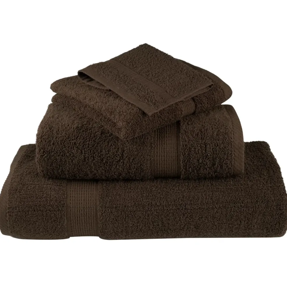 vidaXL 6-delige Handdoekenset SOLUND 600 g/m² bruin
