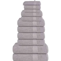 vidaXL 12-delige Handdoekenset FROGN 360 g/m² grijs