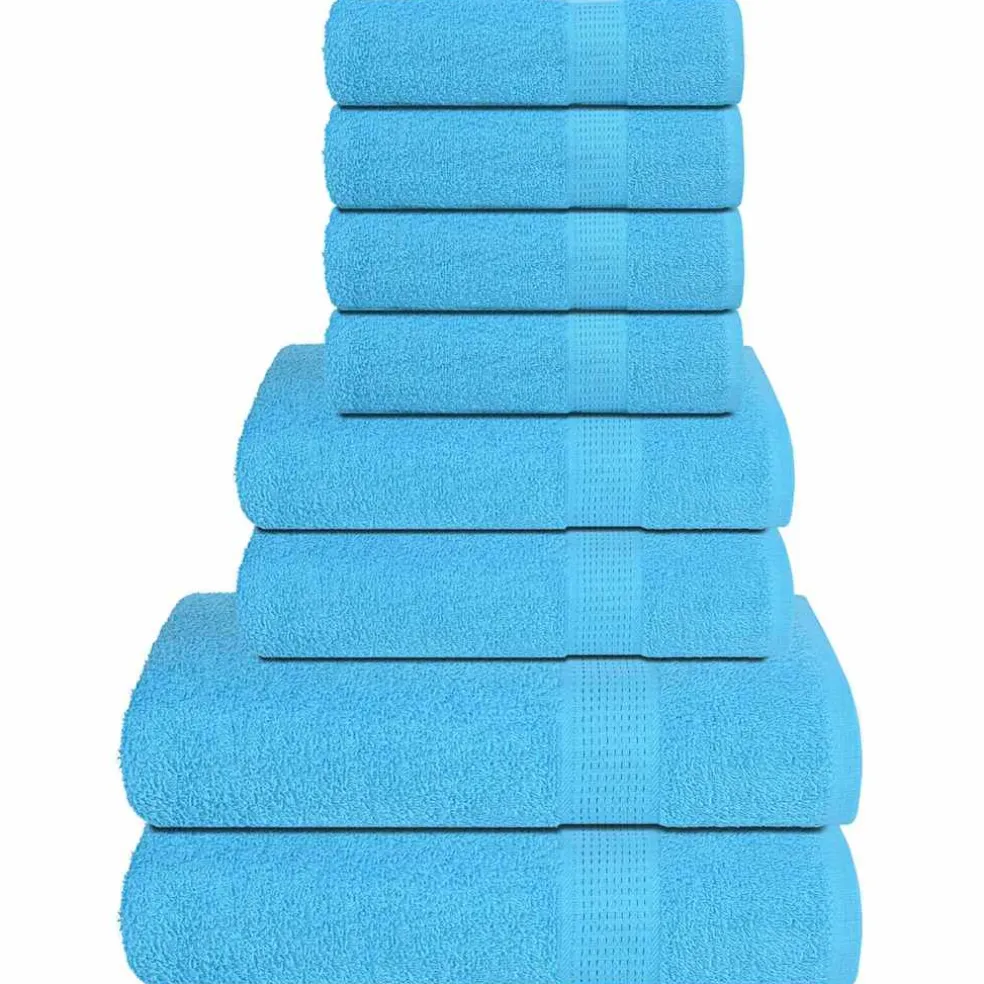 vidaXL 8-delige Handdoekenset FROGN 360 g/m² turquoise
