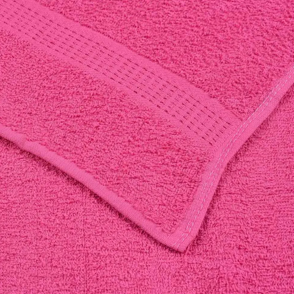 vidaXL 6-delige Handdoekenset FROGN 360 g/m² roze