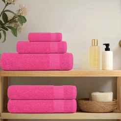 vidaXL 12-delige Handdoekenset SOLUND 600 g/m² roze