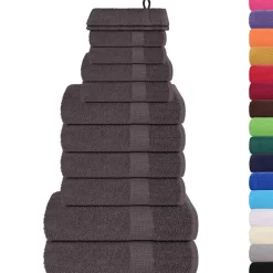 vidaXL 12-delige Handdoekenset FROGN 360 g/m² blauw