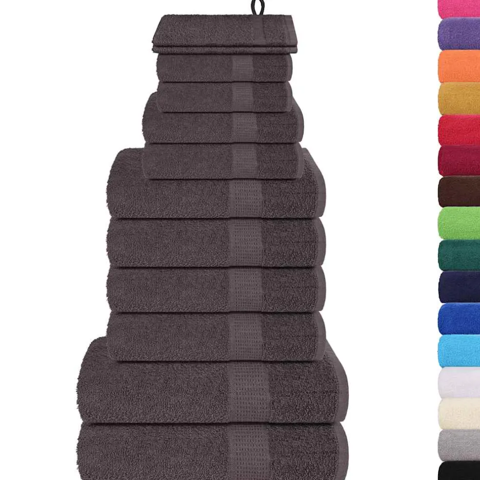 vidaXL 12-delige Handdoekenset FROGN 360 g/m² blauw