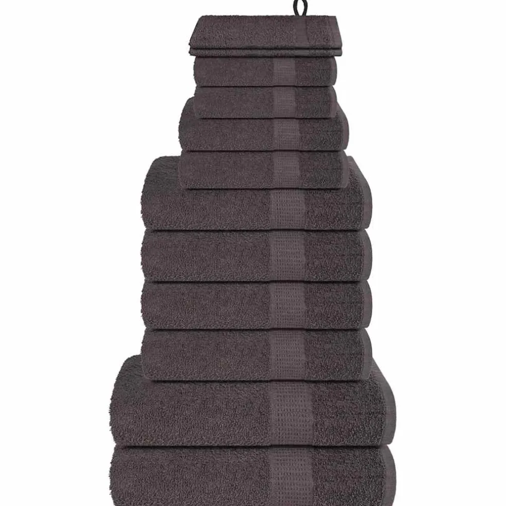 vidaXL 12-delige Handdoekenset FROGN 360 g/m² blauw