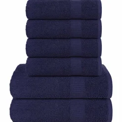vidaXL 6-delige Handdoekenset FROGN 360 g/m² marineblauw