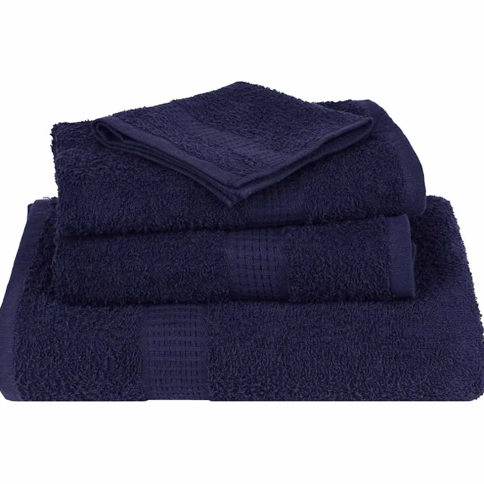 vidaXL 6-delige Handdoekenset FROGN 360 g/m² marineblauw