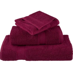 vidaXL 8-delige Handdoekenset SOLUND 600 g/m² bordeauxrood