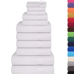 vidaXL 12-delige Handdoekenset FROGN 360 g/m² wit