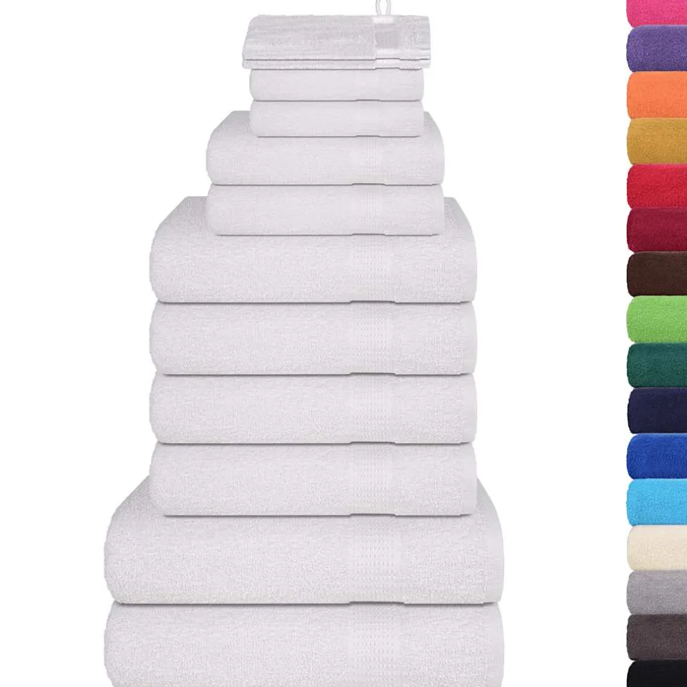 vidaXL 12-delige Handdoekenset FROGN 360 g/m² wit