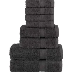 vidaXL 6-delige Handdoekenset FROGN 360 g/m² blauw