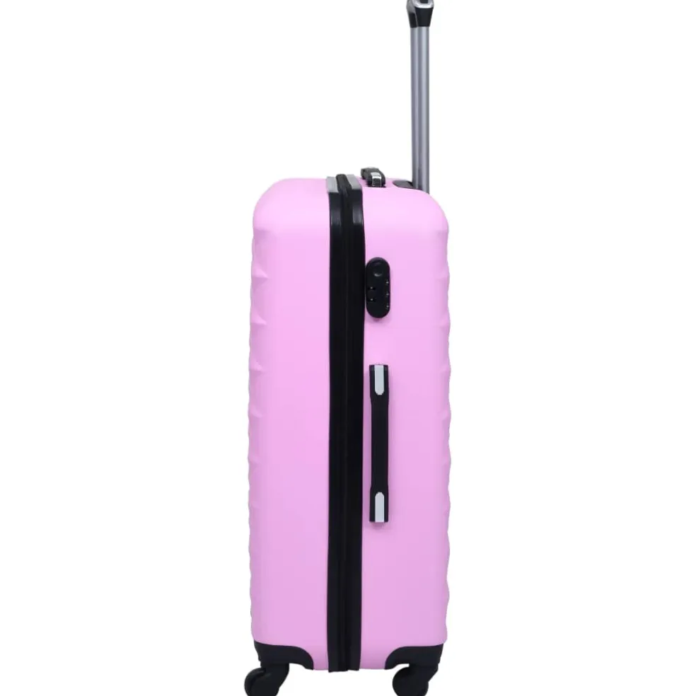 vidaXL 3-delige Harde kofferset ABS roze
