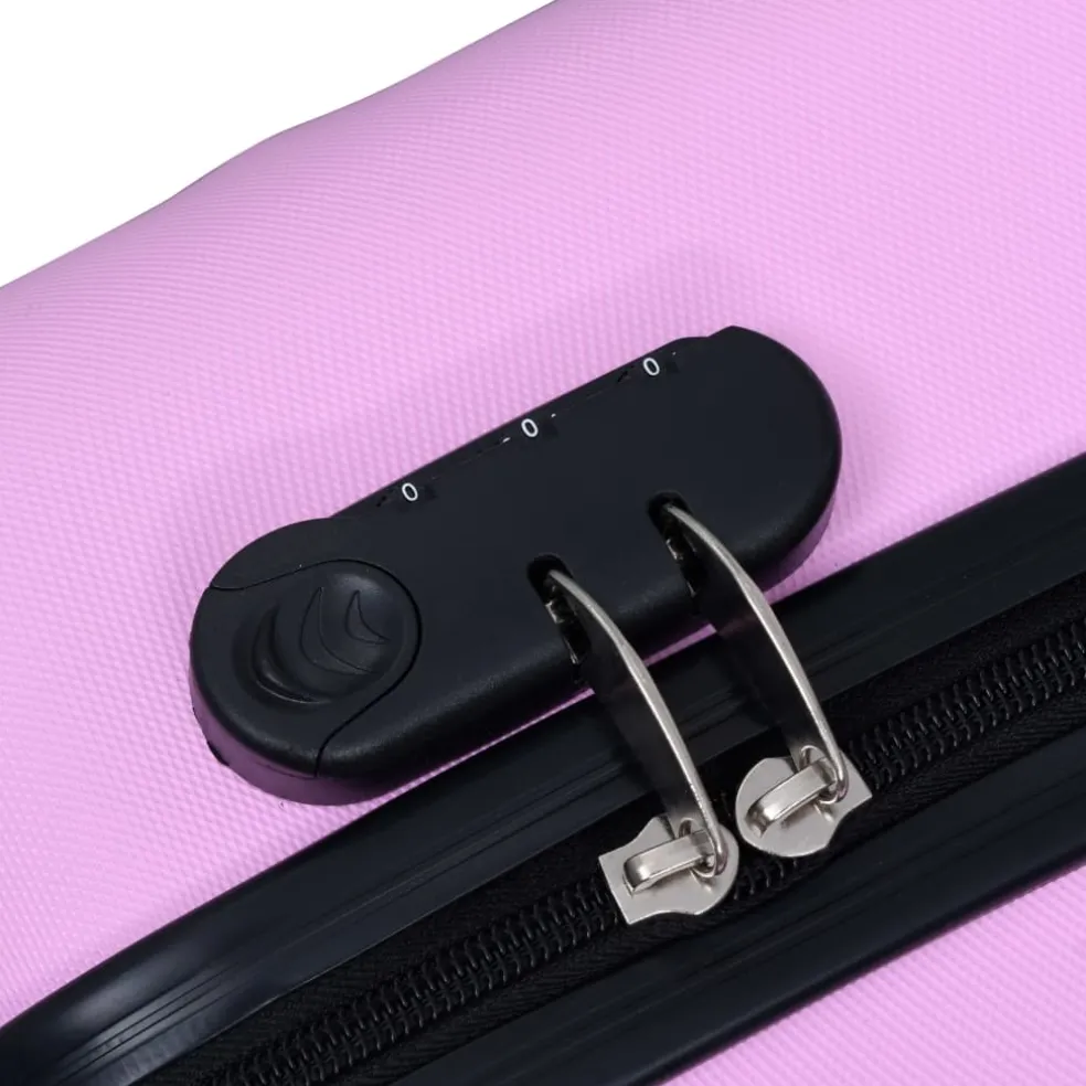 vidaXL 3-delige Harde kofferset ABS roze