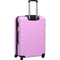 vidaXL 2-delige Harde kofferset ABS roze