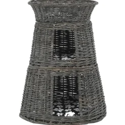 vidaXL 3-delige Kattenmandenset met kussens 47x34x60 cm wilgen
