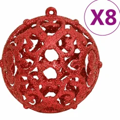 vidaXL 111-delige Kerstballenset polystyreen rood