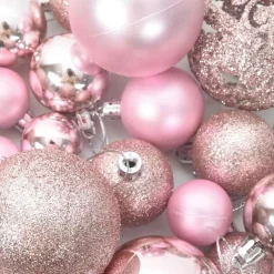 vidaXL 100-delige Kerstballenset roze