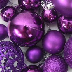 vidaXL 111-delige Kerstballenset polystyreen paars