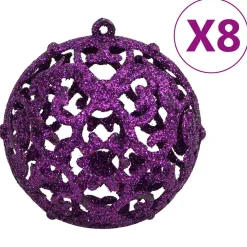 vidaXL 111-delige Kerstballenset polystyreen paars