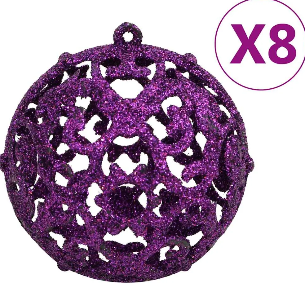 vidaXL 111-delige Kerstballenset polystyreen paars