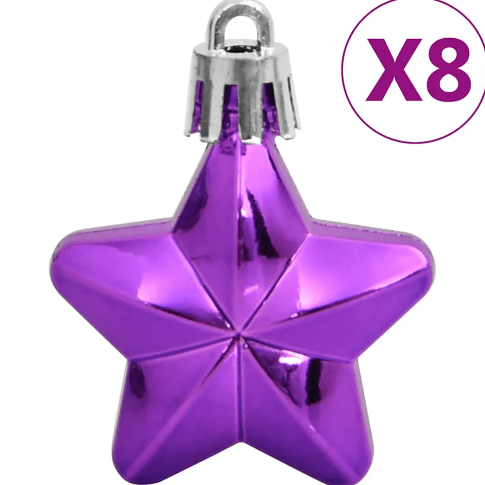 vidaXL 111-delige Kerstballenset polystyreen paars