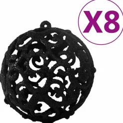 vidaXL 100-delige Kerstballenset zwart