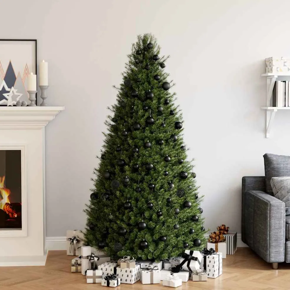 vidaXL 100-delige Kerstballenset zwart