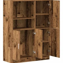 vidaXL 2-delige Keukenkastenset bewerkt hout oud houtkleurig