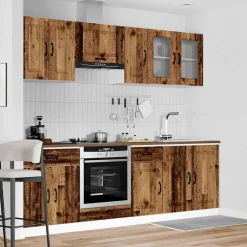vidaXL 8-delige Keukenkastenset Kalmar bewerkt hout oud houtkleurig