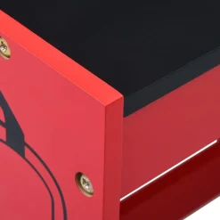 vidaXL 3-delige Kinderstoelen- en tafelset brandweerwagenontwerp hout