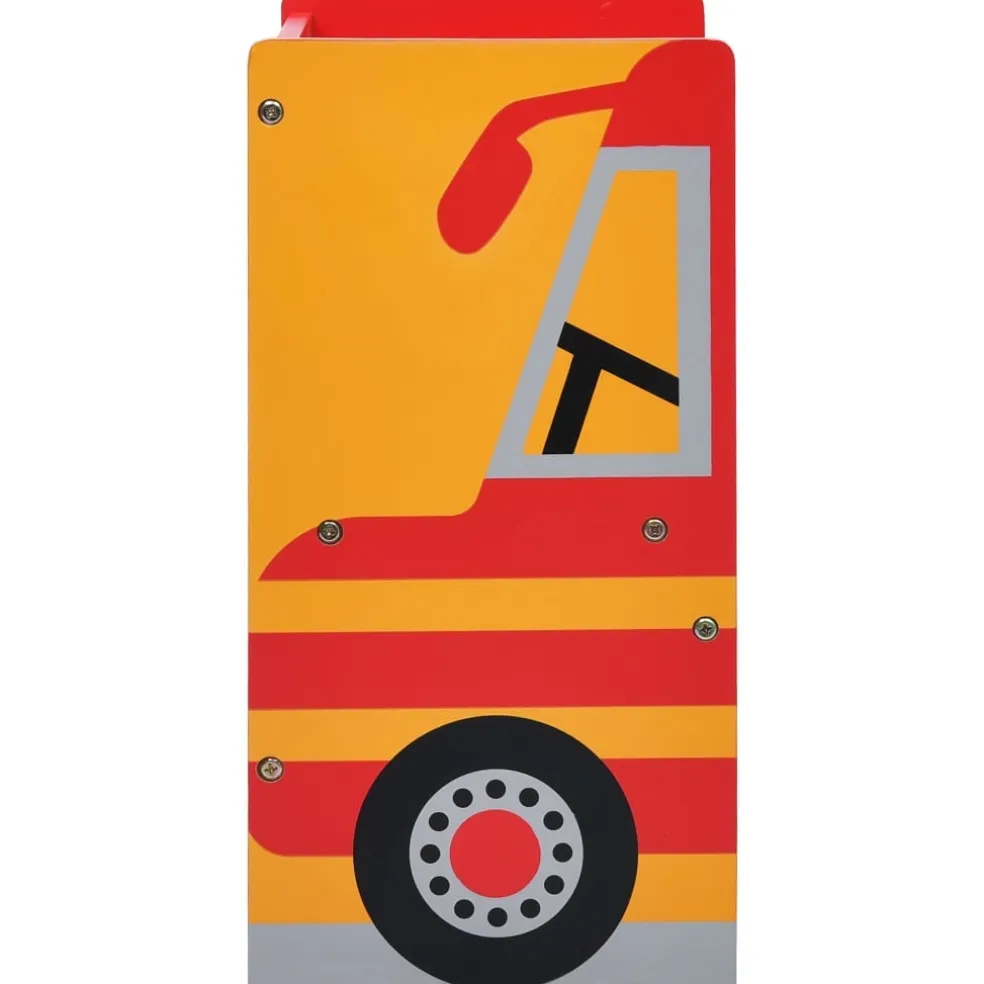 vidaXL 3-delige Kinderstoelen- en tafelset brandweerwagenontwerp hout