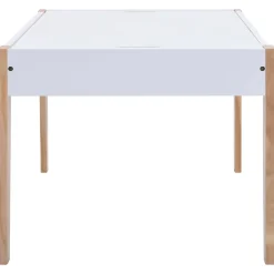 vidaXL 3-delige Kindertafel- en stoelenset krijtbord zwart en wit