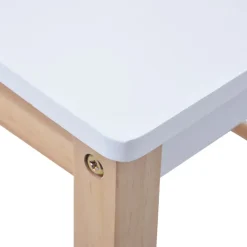 vidaXL 3-delige Kindertafel- en stoelenset krijtbord zwart en wit