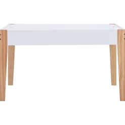 vidaXL 3-delige Kindertafel- en stoelenset krijtbord zwart en wit