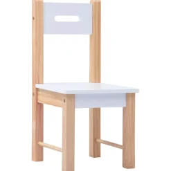 vidaXL 3-delige Kindertafel- en stoelenset krijtbord zwart en wit