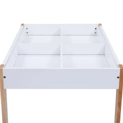 vidaXL 3-delige Kindertafel- en stoelenset krijtbord zwart en wit