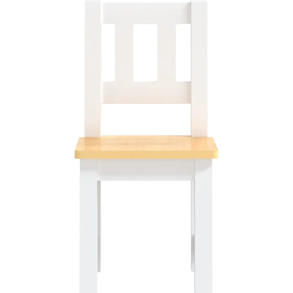 vidaXL 3-delige Kindertafel- en stoelenset MDF wit en grijs