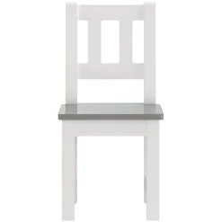 vidaXL 3-delige Kindertafel- en stoelenset MDF wit en grijs