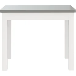 vidaXL 3-delige Kindertafel- en stoelenset MDF wit en grijs
