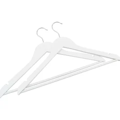 vidaXL 20-delige Kledinghangerset anti-slip hardhout wit