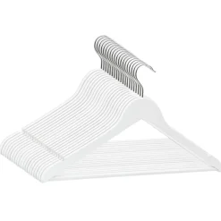 vidaXL 20-delige Kledinghangerset anti-slip hardhout wit